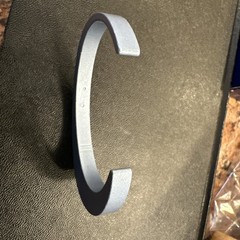 Vintage 1989 Signed D.Katz Modern Shape Cuff Bracelet ￼ Electric blue