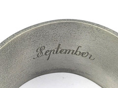 Chunky Vintage Salisbury Pewter September Birthday Daisy Flower 7″ Bracelet