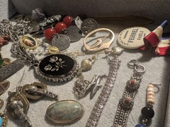 43 Vintage Unusual Wearable Collectible Craftable Jewelry & Nice Items Lot! 925