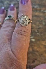 3 Costume Cocktail Jewelry Rings All Missing At Least 1 Stone
