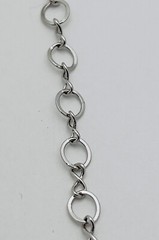 DaneCraft Tarnish Free 925 Sterling Silver 4.2 Gram Circle Link Necklace 16”