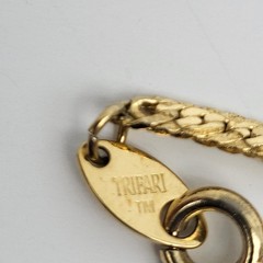 Vintage Trifari Gold Plated Simple Chain Necklace MCM Minimalist