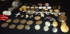 Estate Lot Grandma’s Lot Vintage Sterling, Vtg Coins, Buttons, Watch, & Bakelite