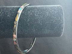 Vintage Cloisonne Bangle Bracelet Collection set of 7