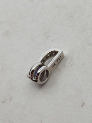 14K White Gold Sapphire & Multi Diamond Pendant Designer “XOX”