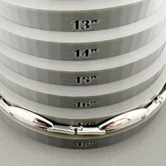 Modernist Necklace Bar Link Polished Silver Tone 17”