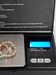 Vintage 1990-s 14 Ct Rolled Gold Frosted Emerald Earrings-Hallmarked 585 RG