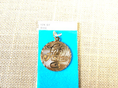 Vintage NOS 12K Gold Filled Palm Tree Florida 1″ signed Crea charm pendant CH#4