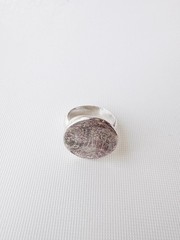 Vintage Sterling Silver Signet Ring Letter M Size 5.75 9g Monogram Statement