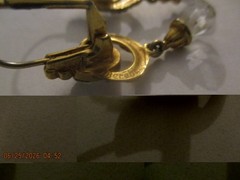 Berebi Vintage Women’s Gold Tone Crystal Drop Earrings