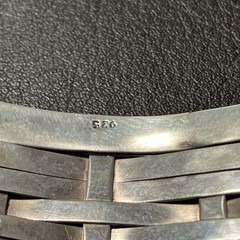 Sterling Silver 925 Cuff Woven 35 Grams Adult Unisex Adjustable