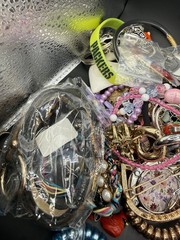 1 lb Lot Vintage & Modern Jewelry “Tangents” Bracelets Beads Junk And MORE