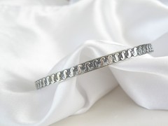 Vintage Sterling Silver 925 Rare Danecraft Felch Slip on Bracelet 7.5″