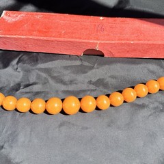Vintage Soviet Natural Amber Beads Necklace Kaliningrad Video