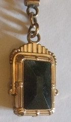 Victorian Style Pendant Fob Carnelian Onyx Estate Jewelry