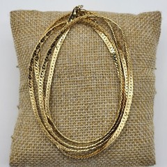 Vintage Trifari Gold Plated Simple Chain Necklace MCM Minimalist