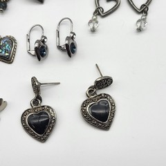 Fabulous Heart earrings Lot Collection Pierced stud dangle Anniversary Love