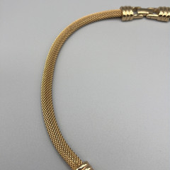 Vintage Swarovski Gold Tone Pavé Crystal Twist Mesh Necklace 18″ Signed