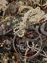 Estate Wholesale Junk Drawer Jewelry Lot 8 Plus Lbs Wearable Or Craft Untested