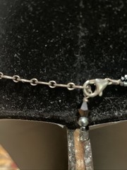 Vintage Boho Sterling Silver Beaded Baroque Pearl Necklace 18”