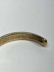 Vtg Dolorsan Bracelet Peru Gold Tone Screw Motif Similar To Cartier Love Design