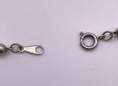 Vintage Silver Tone Ball Bearings Hanging Ball, Shapes & Crystal 16.5” Necklace