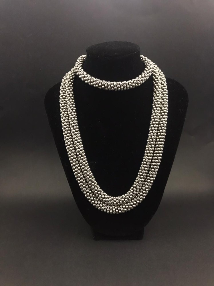 Necklace made of zinc beads