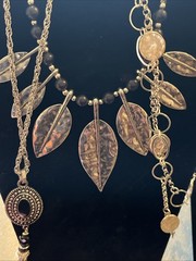 Jewelry Lot Estate Finds 22pc Metal Silver Tone Stones Necklace Bracelet Ring