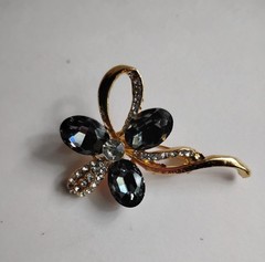 Black Emo Flower Brooch | Sparkling Goth Jewelry | High End Classy Dark…