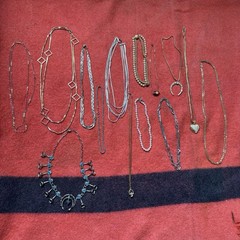 43 Individual Costume Jewelry Vintage Necklaces Metal Gold Silver Other