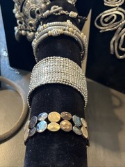 Jewelry Lot Estate Finds 22pc Metal Silver Tone Stones Necklace Bracelet Ring