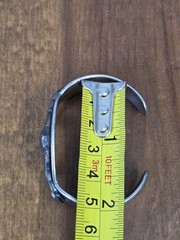 Vtg WWII Era Sterling Navy Pilot Trench Art Sweetheart Bracelet Stainless Sz 5.5