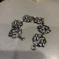 Vintage Danecraft Sterling Silver Acorn Art Deco Bracelet
