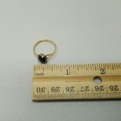 Vintage 10k Yellow Gold Filled Tigers Eye Cabochon Ring Size 5 Band