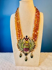 RARE & RETIRED! “NEW SCARAB IN TOWN” By Heidi Daus Egyptian Revival Style!