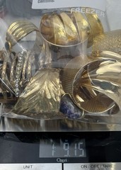 Vintage Gold Tone Bracelet Cuff Lot Of 11 Statement Bangles 1 Lb 9 Oz Mixed