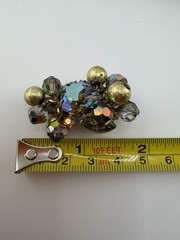 Juliana D&E AB Rhinestone Bracelet Earring Necklace Set Parure Vintage Book