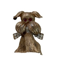 Vintage Marcel Boucher Style Pin TERRIER Dog Brooch
