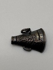 Vintage Sterling Silver 925 Cheer Mom Megaphone Charm Pendant DV