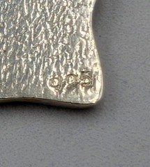 Vtg 925 Sterling Silver Blue Red Enamel American Flag Charm Waving USA Pendant