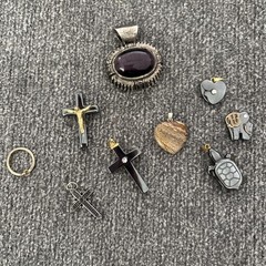 Lot of 9 Various Charms Pendants Ring Vintage Jewelry