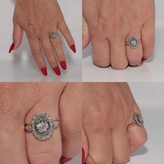 Antique Victorian Edwardian 18k Gold Diamond Ring 5.5 Old Rose Cut Engagement