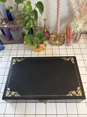 Huge Estate Costume Jewelry + Trinkets in Vintage Jewelry Box- Vtg to Now