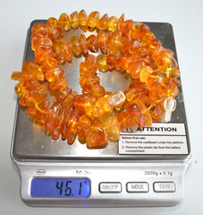 46gr RUSSIAN SOVIET BALTIC AMBER BEAD NECKLACE 琥珀 BRACELET STONE PENDANT EARRING