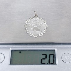 Vintage Silver-Plated Salt Lake City Medal Charm Pendant