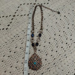 Vtg R.J. Graziano Necklace Estate Statement Colorful Eclectic Rhinestones Chunky