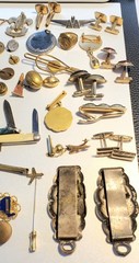 Antique, Vintage Mens Jewelry, Collectibles, Accessories Lot, Over 50 Pieces!