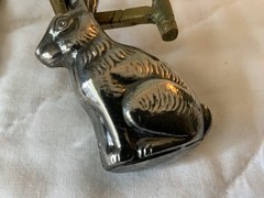 Vintage Silver Bunny Rabbit Pendant, Unsigned