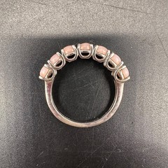 Vintage Sterling Silver Pink Opal Ring Size 8 Elegant Jewelry Romantic Cottage