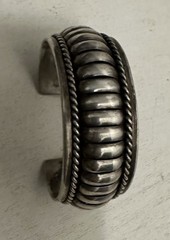 Vintage TC Sterling Cuff Bracelet 925 Mexico 44grams